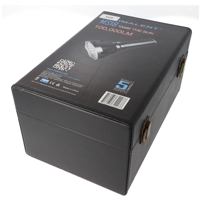 Imalent 100000 Lumen MS18 LED Taschenlampe mit max. 100.000 Lumen, inklusive Akku und Ladegerät