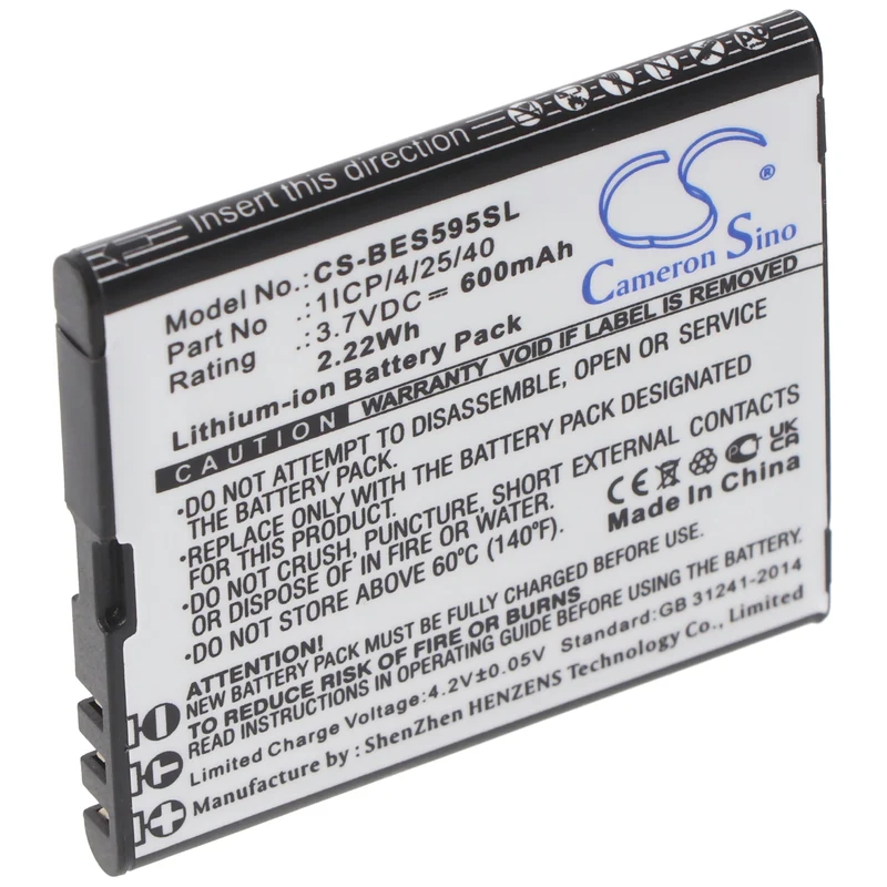 AccuCell Akku passend für Bea-fon SL495, Bea-fon SL595, Bea-fon SL595 Plus, 3,7V, 600mAh