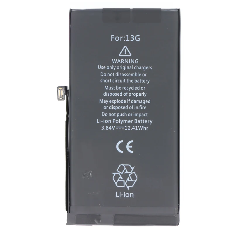 AccuCell Akku passend für Apple iPhone 13, Li-Polymer, 3,84V, 3227mAh, 12,4Wh, built-in, ohne Werkzeug