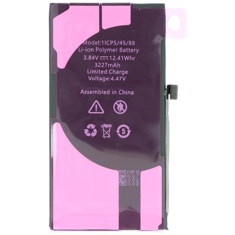AccuCell Akku passend für Apple iPhone 13, Li-Polymer, 3,84V, 3227mAh, 12,4Wh, built-in, ohne Werkzeug