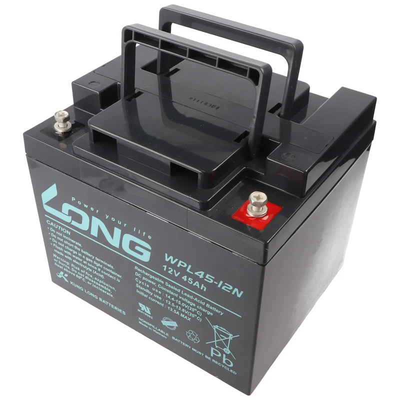 Kung Long WPL45-12N F8 Longlife Blei-Vlies-Akku, 12Volt, 45Ah, M6 Innengewinde