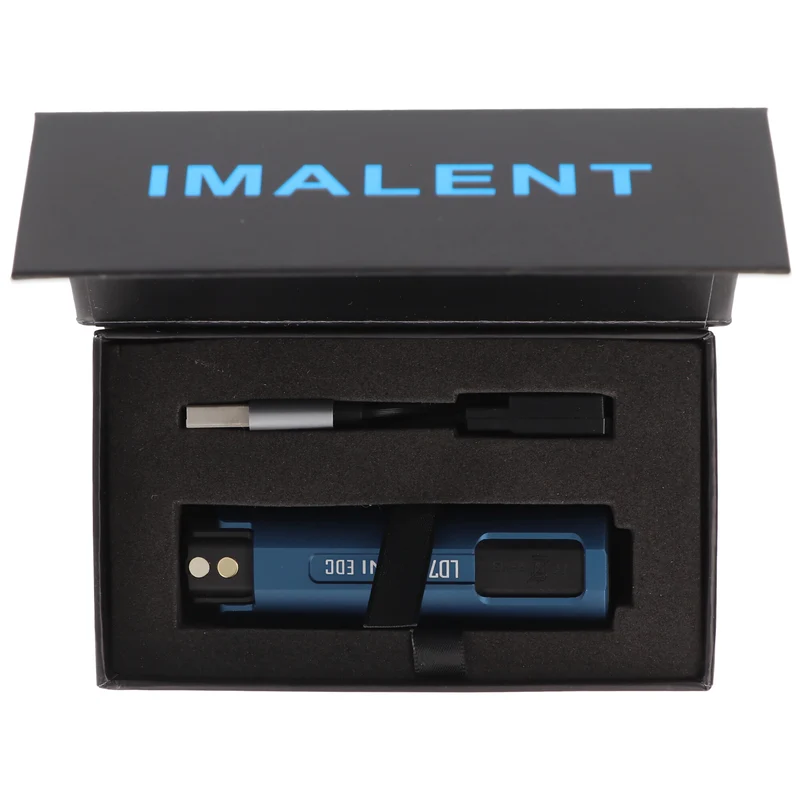 Imalent LD70 Mini EDC LED-Taschenlampe dunkelblau mit 4000 Lumen, Leuchtweite max. 203 Meter