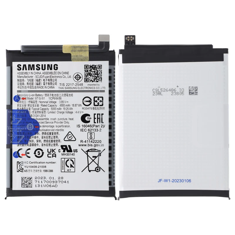 AccuCell Original Samsung Galaxy A14 5G Akku EB-BA146ABY – Original Lithium-Ionen Akku 5000 mAh