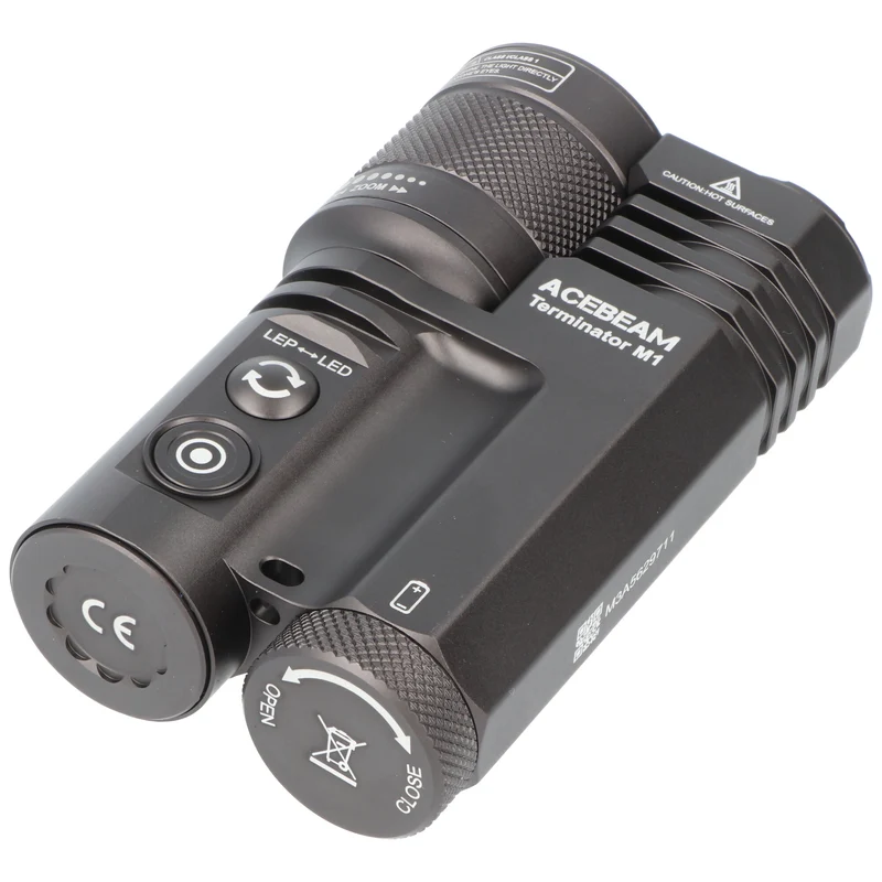 AceBeam Terminator M1 Dual LEP-Laser und LED-Taschenlampe, 2.300 Lumen, zoombarer Scheinwerferstrahl, 5.000K, Limited Edition