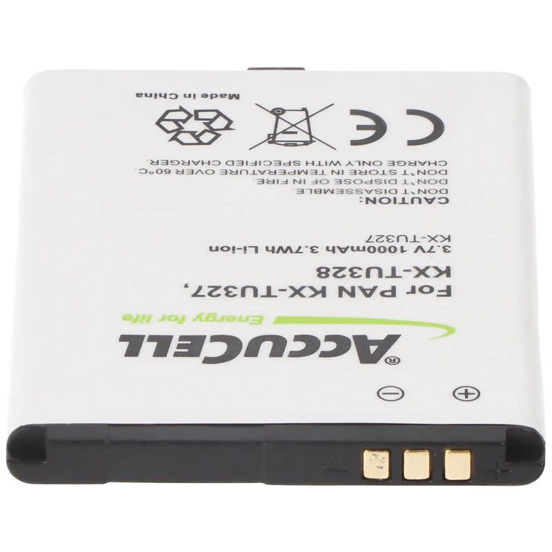 AccuCell Akku für Panasonic KX-TU327, KX-TU328, KX-TU339BJ-LT100010 3,7 Volt 1000mAh