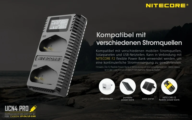 Nitecore UCN4 PRO - für Canon Cameras