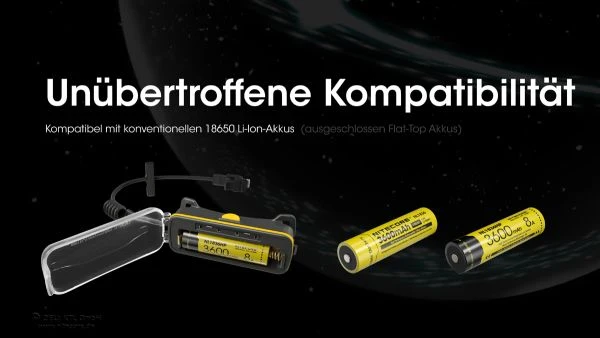 Nitecore 18650er Akku-Extention-Case für NU4x und NU5x