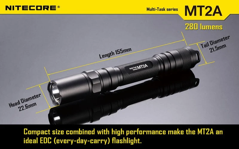 Nitecore MT2A LED Taschenlampe CREE XP-G2 R5 345 Lumen