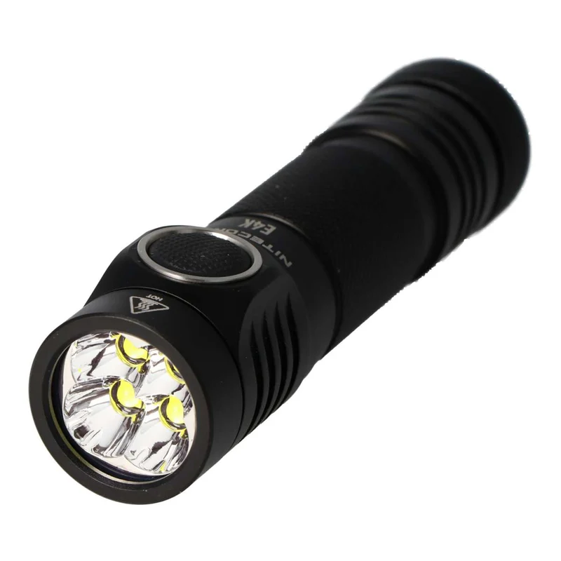 Nitecore E4K - 4400 Lumen NC-E4K LED-Taschenlampe mit bis zu 4400Lumen inkl. Akku und AkkuSafe