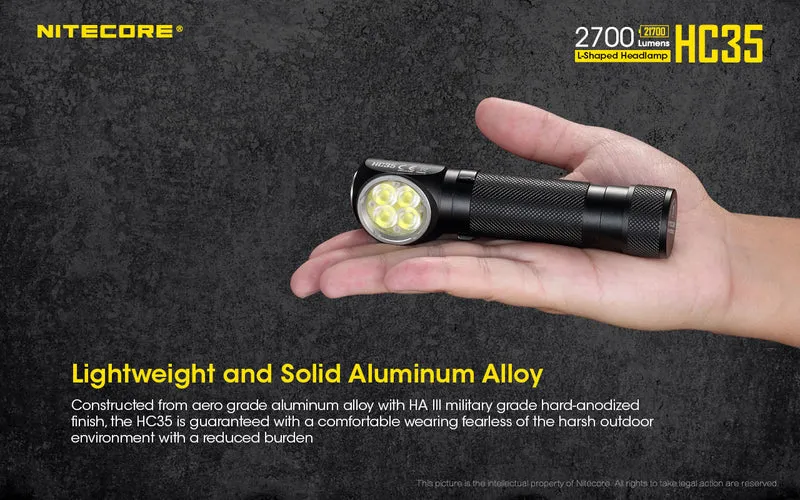 Nitecore HC35 LED-Taschenlampe mit max. 2700 Lumen inklusive NL2740HP Akku Li-Ion