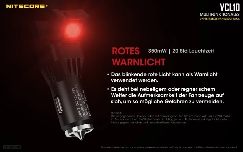 Nitecore VCL10 multifunktionales USB-Ladegerät - All in one Gadget