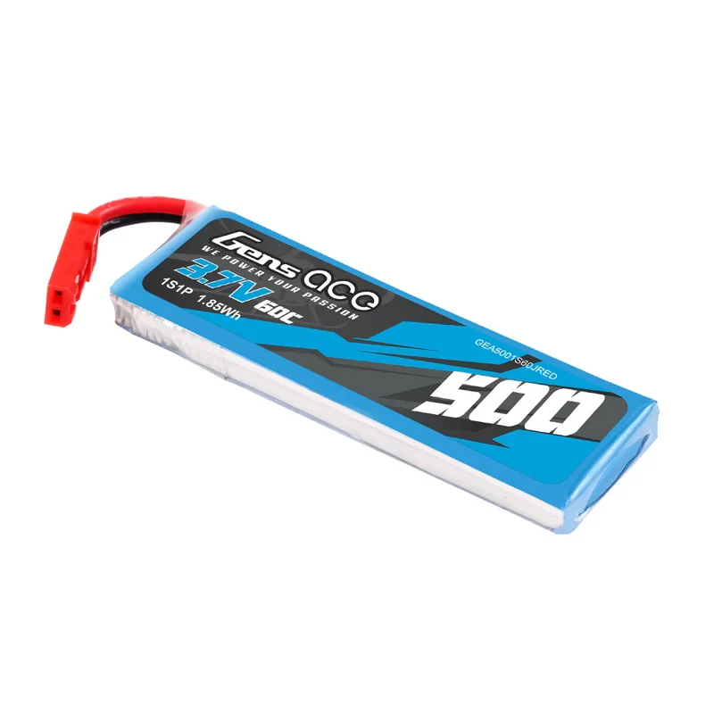 Gens ace 500mAh 3,7V 60C 1S1P LiPo-Akkupack mit JST-SYP-Stecker