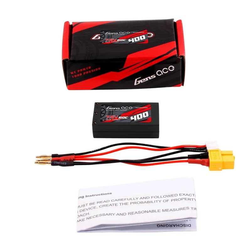 Gens Ace 400mAh 2S1P HV 60C LiPo-Akku mit XT60-Stecker