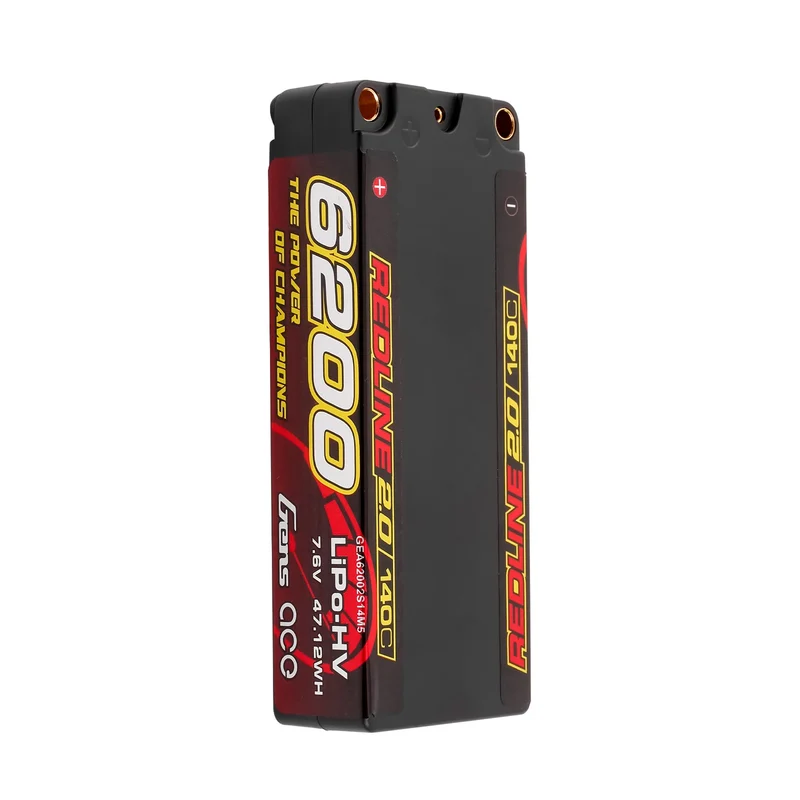 Gens Ace Redline 2.0 Serie 6200mAh 2S1P 7,6V 140C HV LiPo-Akkupack mit Hartschalenkoffer 132#