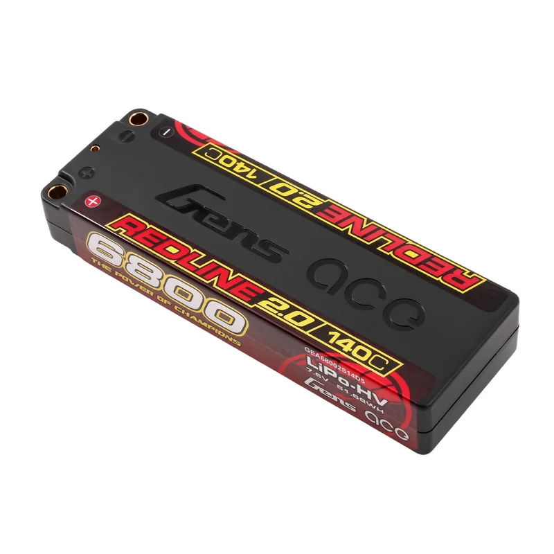 Gens Ace Redline 2.0 Serie 6800mAh 2S1P 7,6V 140C HV Lipo Akku mit Hardcase 57