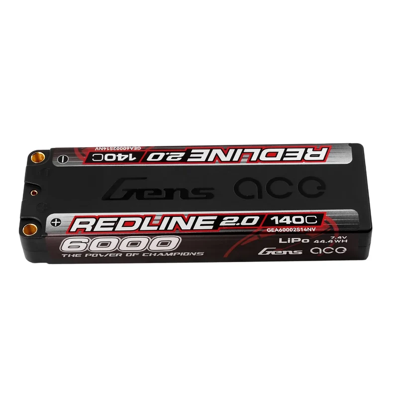 Gens Ace Redline 2.0 6000mAh 7.4V 140C 2S HardCase 131# Lipo-Akku