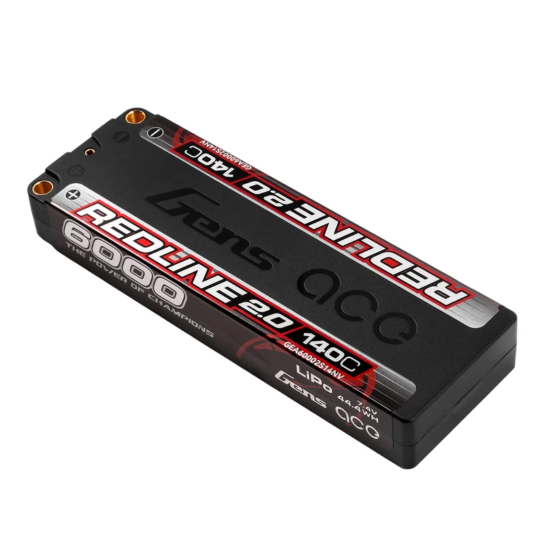 Gens Ace Redline 2.0 6000mAh 7.4V 140C 2S HardCase 131# Lipo-Akku
