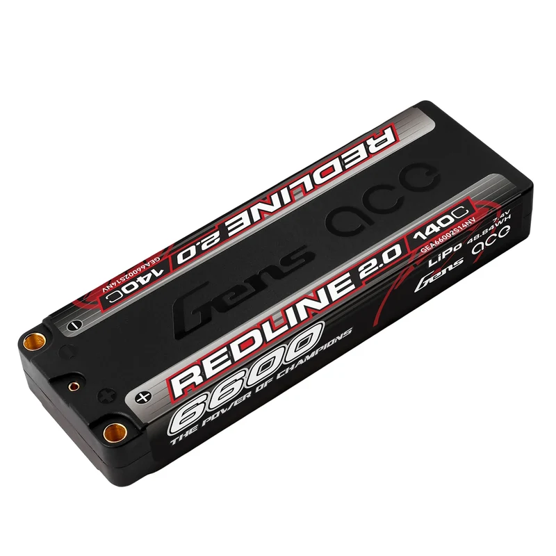 Gens Ace Redline 2.0 Serie 6600mAh 7.4V 140C 2S1P HardCase 57# Lipo-Akku