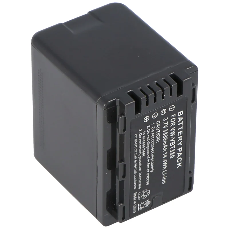 AccuCell Akku passend für den Panasonic VW-VBT380 Li-Ion Akku 3900mAh, decoded, nur passend für die angegebenen Modelle