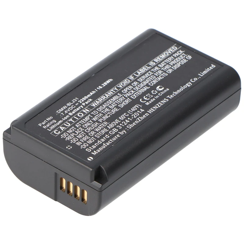 AccuCell Akku passend für Panasonic DMW-BLJ31E, Li-Ion, 7,4V, 2200mAh, 16,3Wh