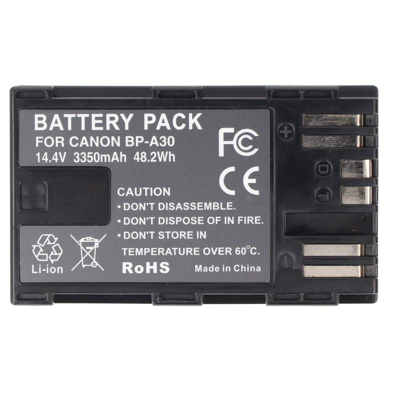 AccuCell Akku passend für Canon BP-A30, Li-ion, 14,4V, 3400mAh, 49Wh