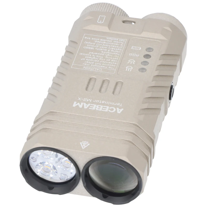 AceBeam Terminator M2-X – Dual LED Taschenlampe mit 5.000 K und bis zu 500 m Reichweite (Desert)