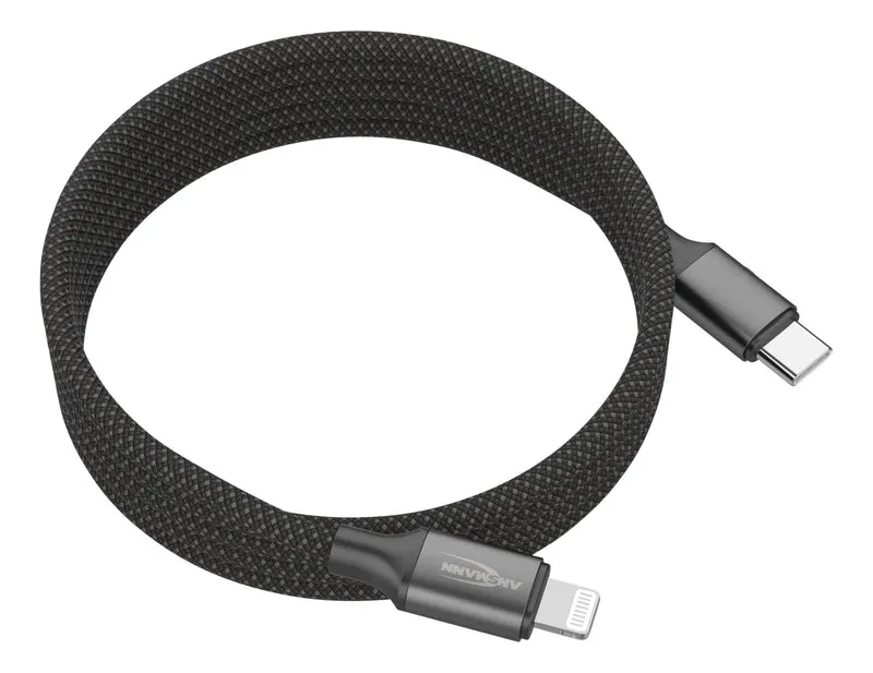 ANSMANN Magnetisches 4in1 Ladekabel – USB-A / USB-C auf USB-C oder Lightning, 120 cm