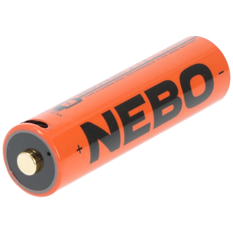 NEBO 18650 Li-Ion Akku – 3,7 V / 3200 mAh mit USB-C