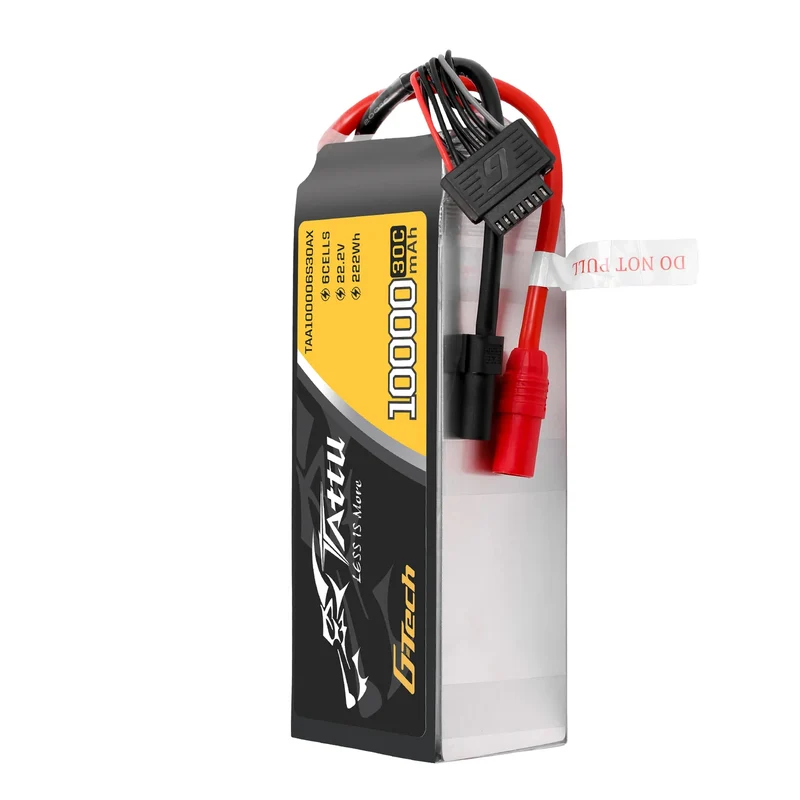 Tattu 10000mAh 22,2V 30C 6S1P LiPo-Akkupack mit AS150+XT150-Stecker