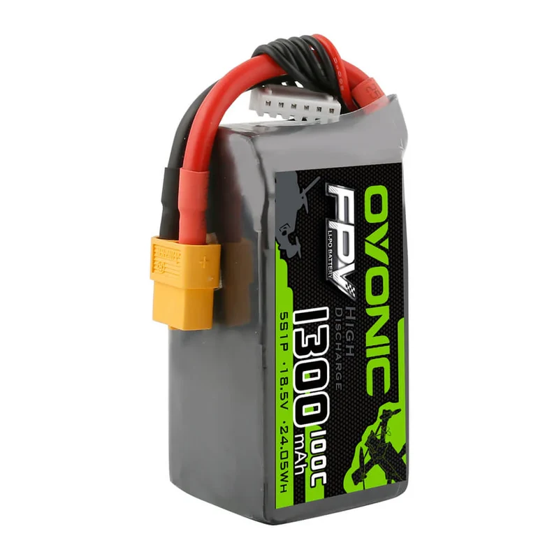 OVONIC 5S LiPo-Akkupack 1300mAh 100C 18,5V mit XT60-Stecker