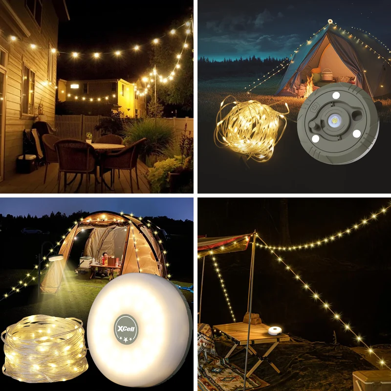 XCell LED-Light STRING – 3-in-1 LED Laterne, Taschenlampe & Lichterkette
