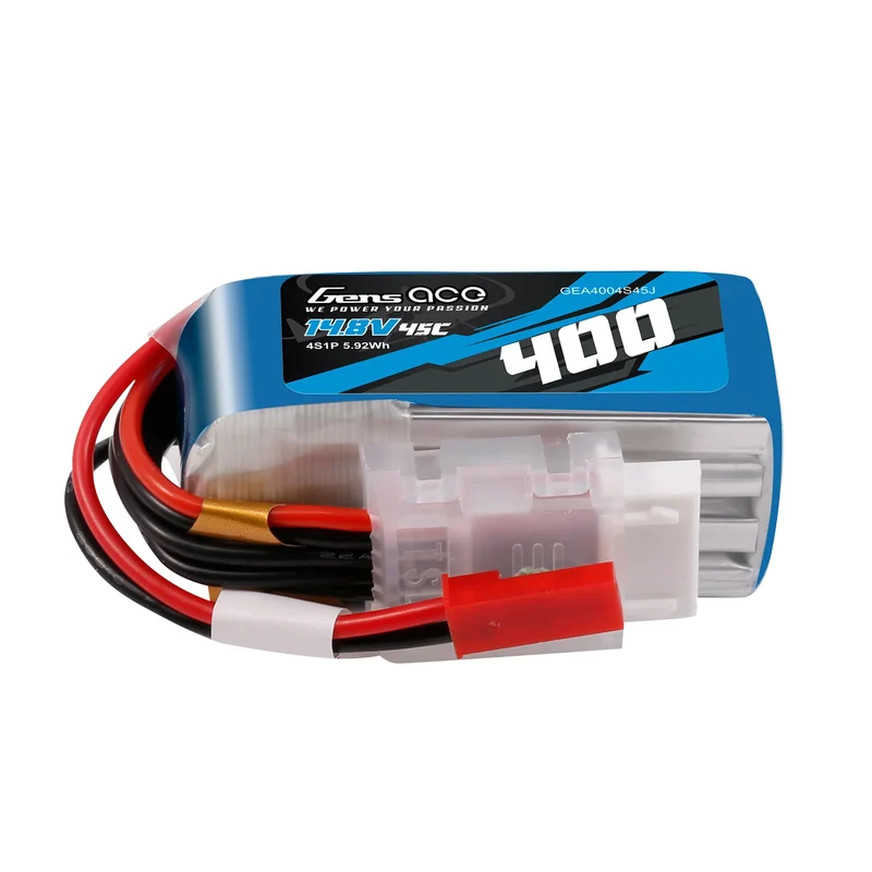 Gens Ace 400mAh 4S 14,8V 45C LiPo-Akku mit JST-SYP-Stecker