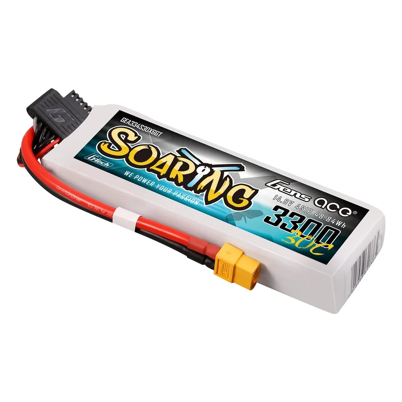 Gens Ace Soaring 3300mAh 4S 14,8V 30C G-Tech Lipo-Akku mit XT60-Stecker