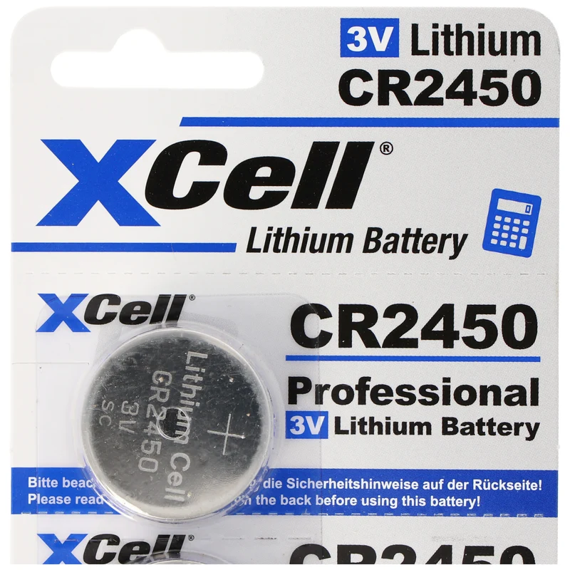 XCell CR2450 Lithium Batterie 3V, CR2450 Batterien im praktischen 5er Set