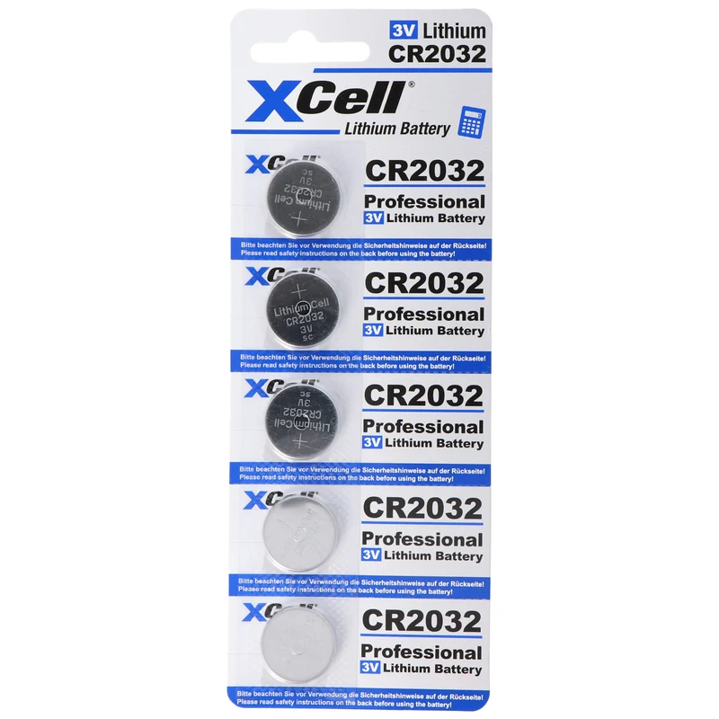 XCell CR2032 Lithium Batterie 3V, CR2032 Batterien im praktischen 5er Set