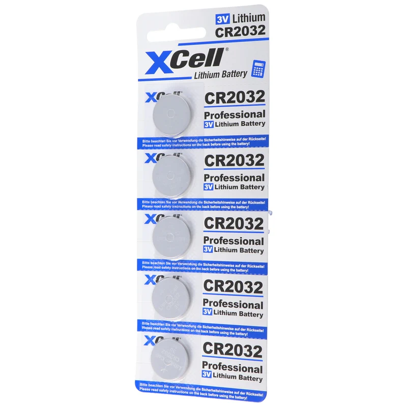XCell CR2032 Lithium Batterie 3V, CR2032 Batterien im praktischen 5er Set