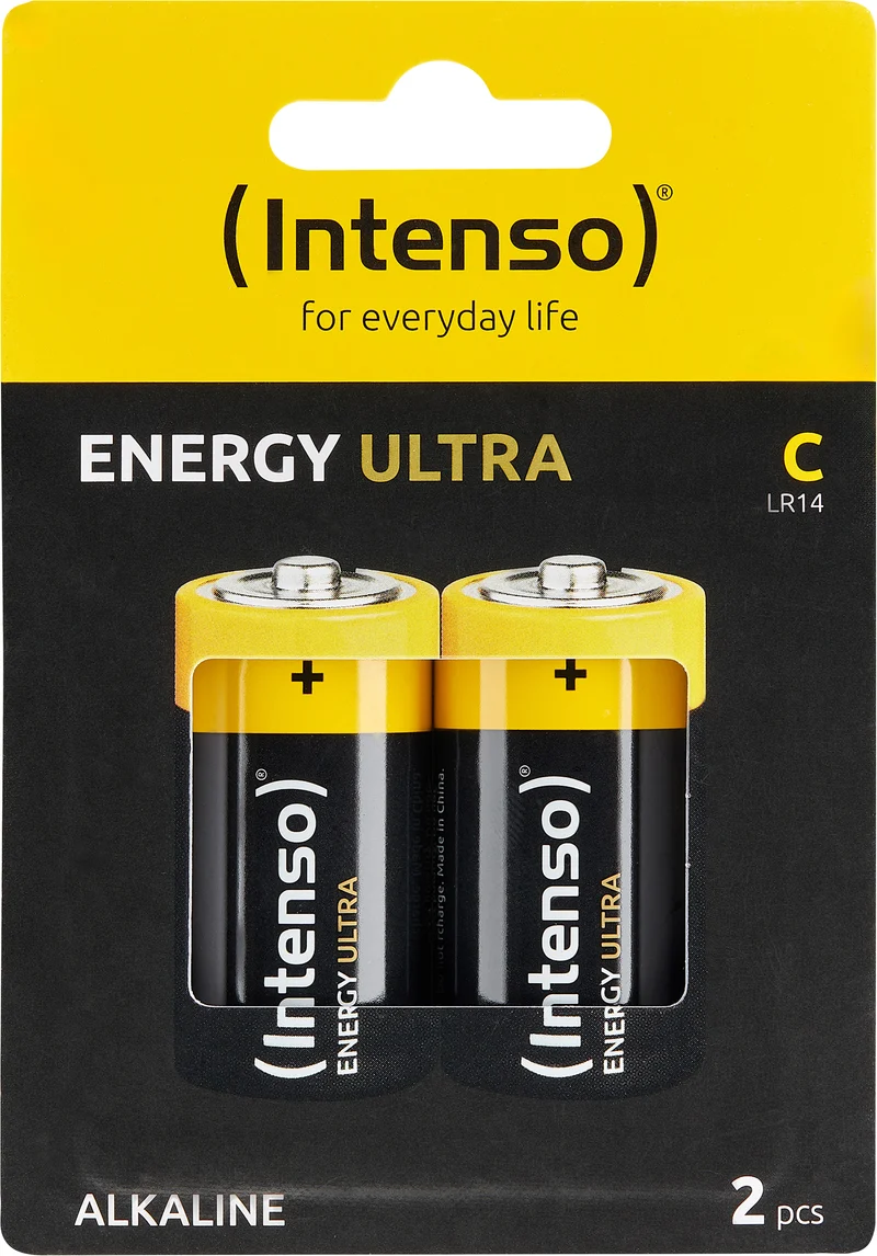 Intenso Batterie Alkaline, Baby, C, LR14, 1.5Volt – Energy Ultra (2er Pack)