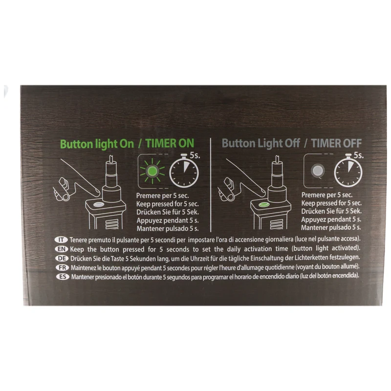 Lotti LED-Lichterkette mit Sternen und Bäumen, für Innen- und Außenbereich, beleuchtete Länge 4,75 Meter, mit Timerfunktion