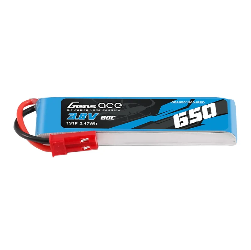 Gens Ace 650mAh 3,8 V 60 C 1S1P HV LIPO-Akku mit JST-SYP-Stecker