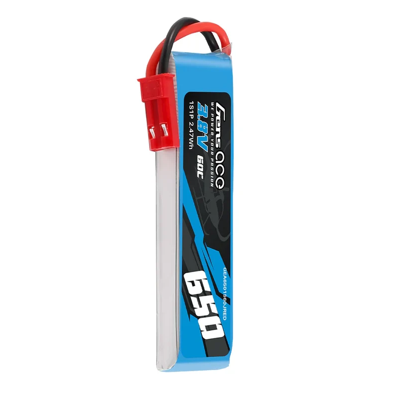 Gens Ace 650mAh 3,8 V 60 C 1S1P HV LIPO-Akku mit JST-SYP-Stecker