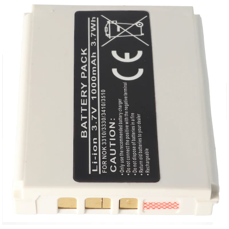 AccuCell Akku passend für Nokia BLC-2 Akku 3310, 3330, 3410, 3510, Li-Ion, 3,7V, 1000mAh, 3,7Wh