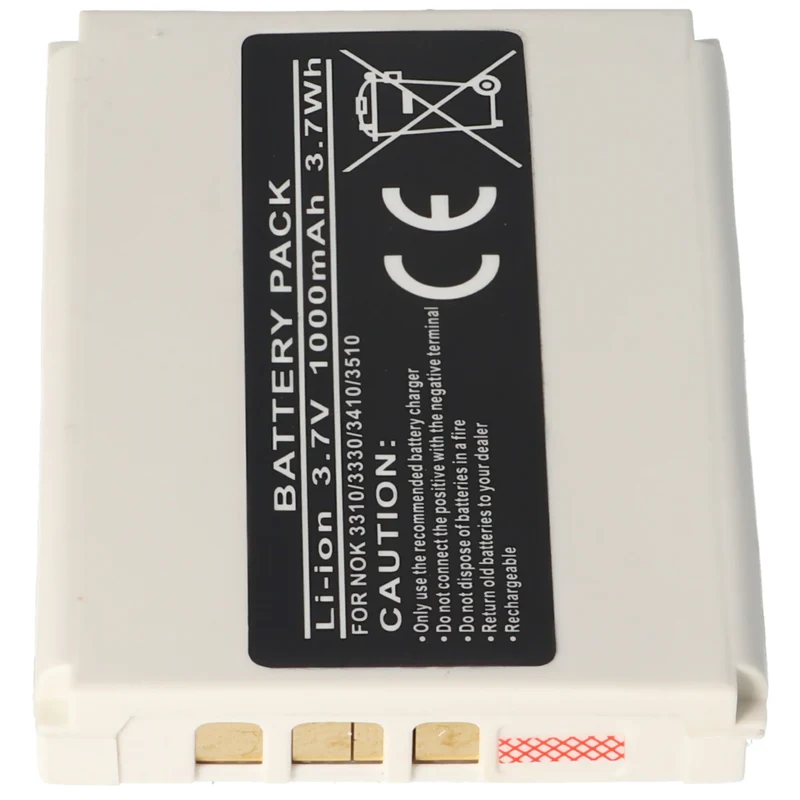 AccuCell Akku passend für Nokia BLC-2 Akku 3310, 3330, 3410, 3510, Li-Ion, 3,7V, 1000mAh, 3,7Wh