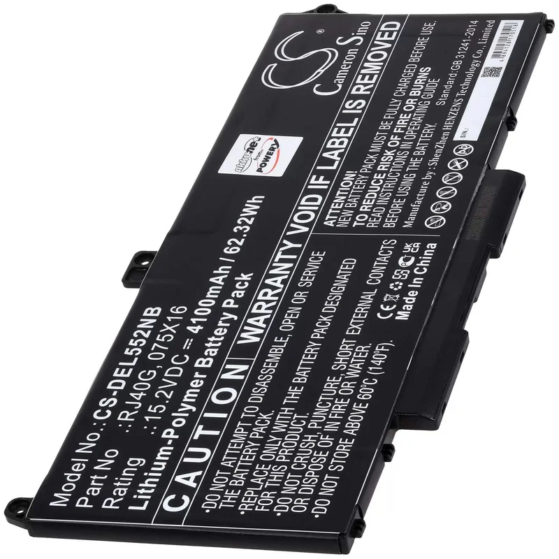 AccuCell Akku passend für Laptop Dell Latitude 15 5520, Precision 15 3560, Typ 075X16, Typ RJ40G - 15,2V - 4100 mAh