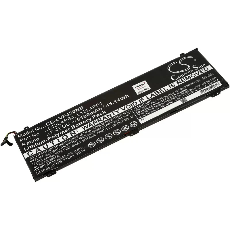 AccuCell Akku passend für Laptop Lenovo IdeaPad U330p / U330 Touch / Typ L12M4P61 - 7,4V - 6100 mAh