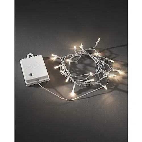 Konstsmide LED Lichterkette trans.20ww LED 3722-103 Timer, batteriebetrieben