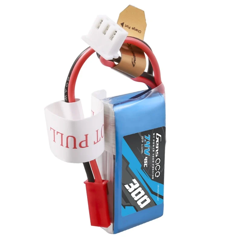 Gens ace 300 mAh 7,4 V 45 C 2S1P Lipo-Akku mit JST-SYP-Stecker