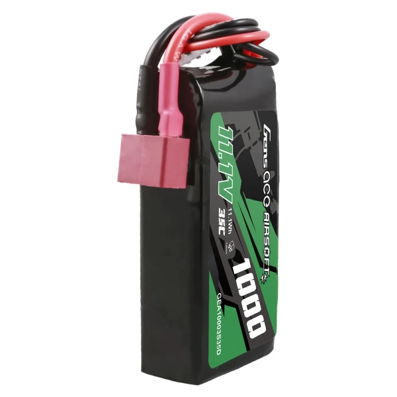 Gens Ace 35C 1000 mAh 3S1P 11,1 V Airsoft Lipo Akku mit T-Stecker