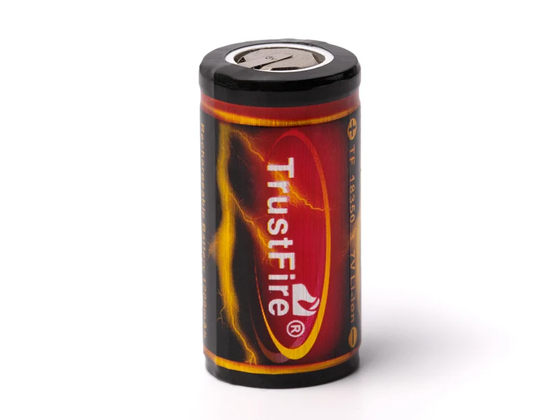 Trustfire 18350 - 1200mAh 3,6V - 3,7V geschützt flache Pluspol