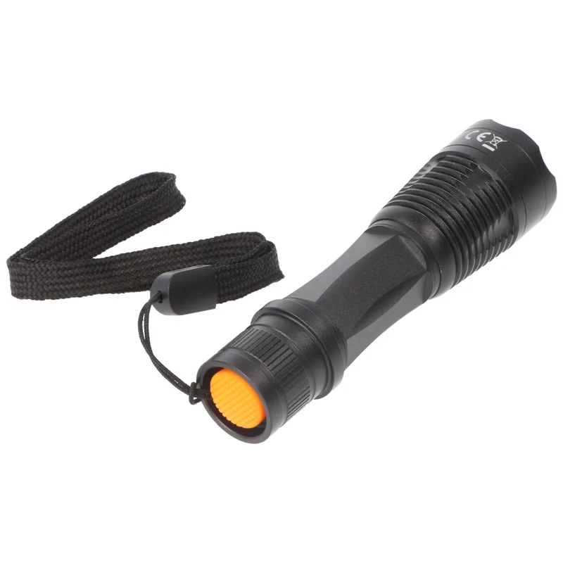 Arcas 1 Watt LED Taschenlampe schwarz inklusive Alkaline Batterie