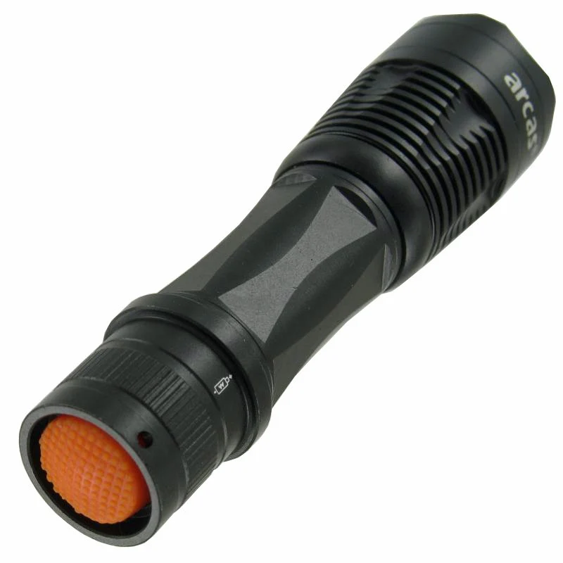Arcas 1 Watt LED Taschenlampe schwarz inklusive Alkaline Batterie